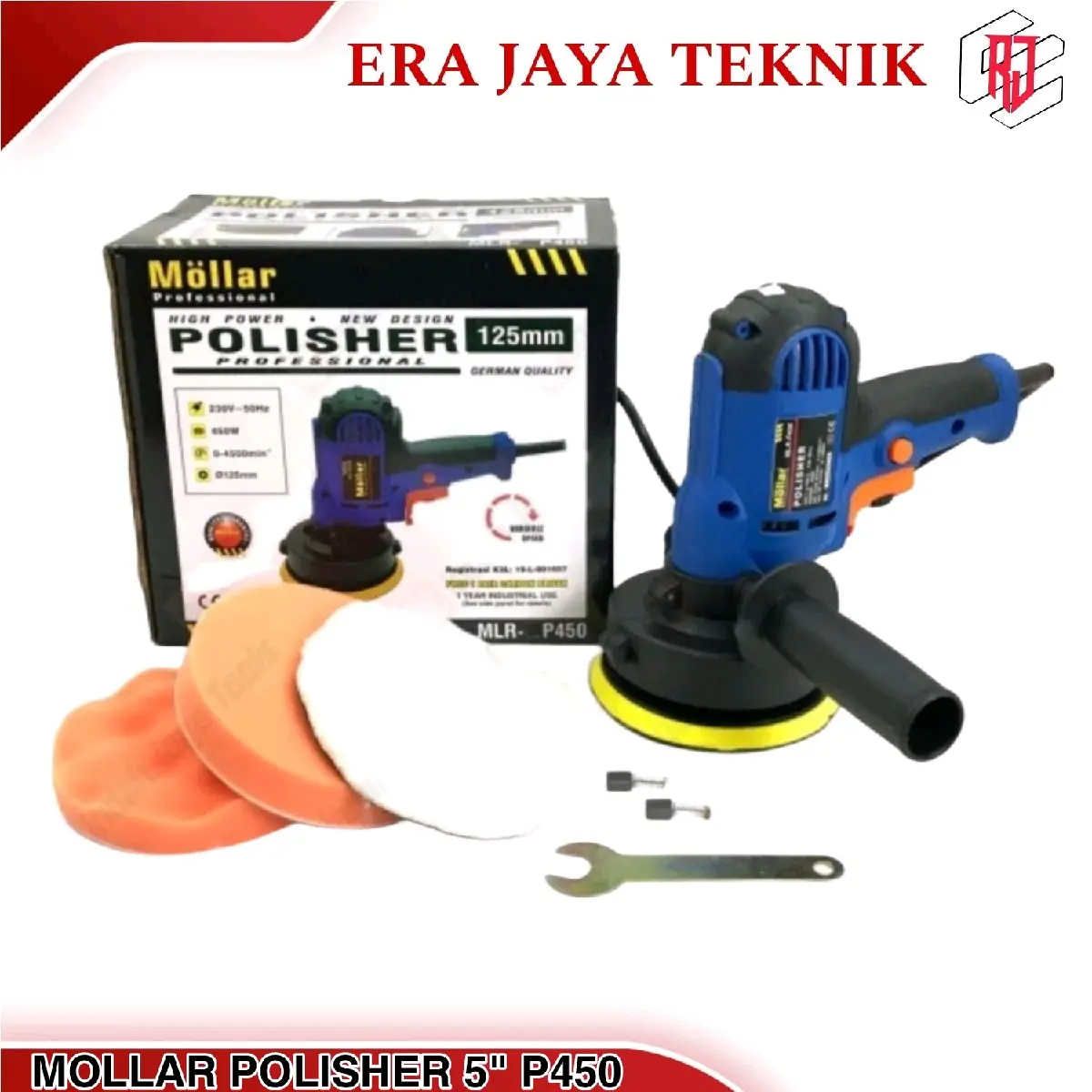 MOLLAR P450 Mesin Poles Mobil Motor 5 inchi Polisher Variable Speed