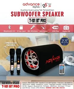 Sepaker Advance T101BT PRO 2 MIC Speaker Subwoofer [GARANSI 1 TAHUN]