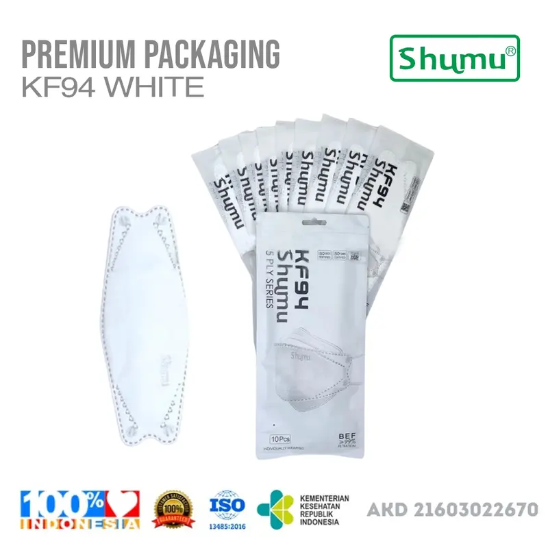 SHUMU KF94 INDIVIDUALLY WRAPPED - 5 PLY - ISI 10 - ORIGINAL 5