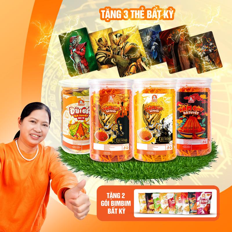 (Tặng 3 thẻ + 2 gói bim bim) Combo CHIẾN THẦN LẠC HỒNG - ĂN CÙNG BÀ TUYẾT