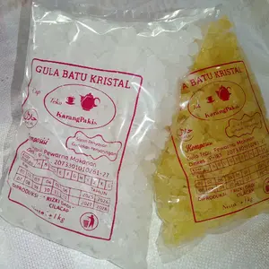 Gula Batu Kristal Cap Teko - 1000gr Potongan Kecik/kecil²/kerikil - Praktis Mudah di bikin (Rock Sugar) Food