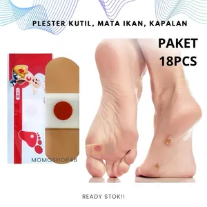 18Pcs Clavus Plester Mata Ikan/ kutil / Plester kutil / Pleater Kapalan Penghilang Mata Ikan dan Kapalan Kering