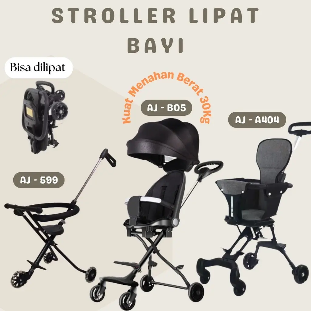 Kereta Dorong Anak Portabel Stoller Kereta Bayi Lipat Bayi Traveling
