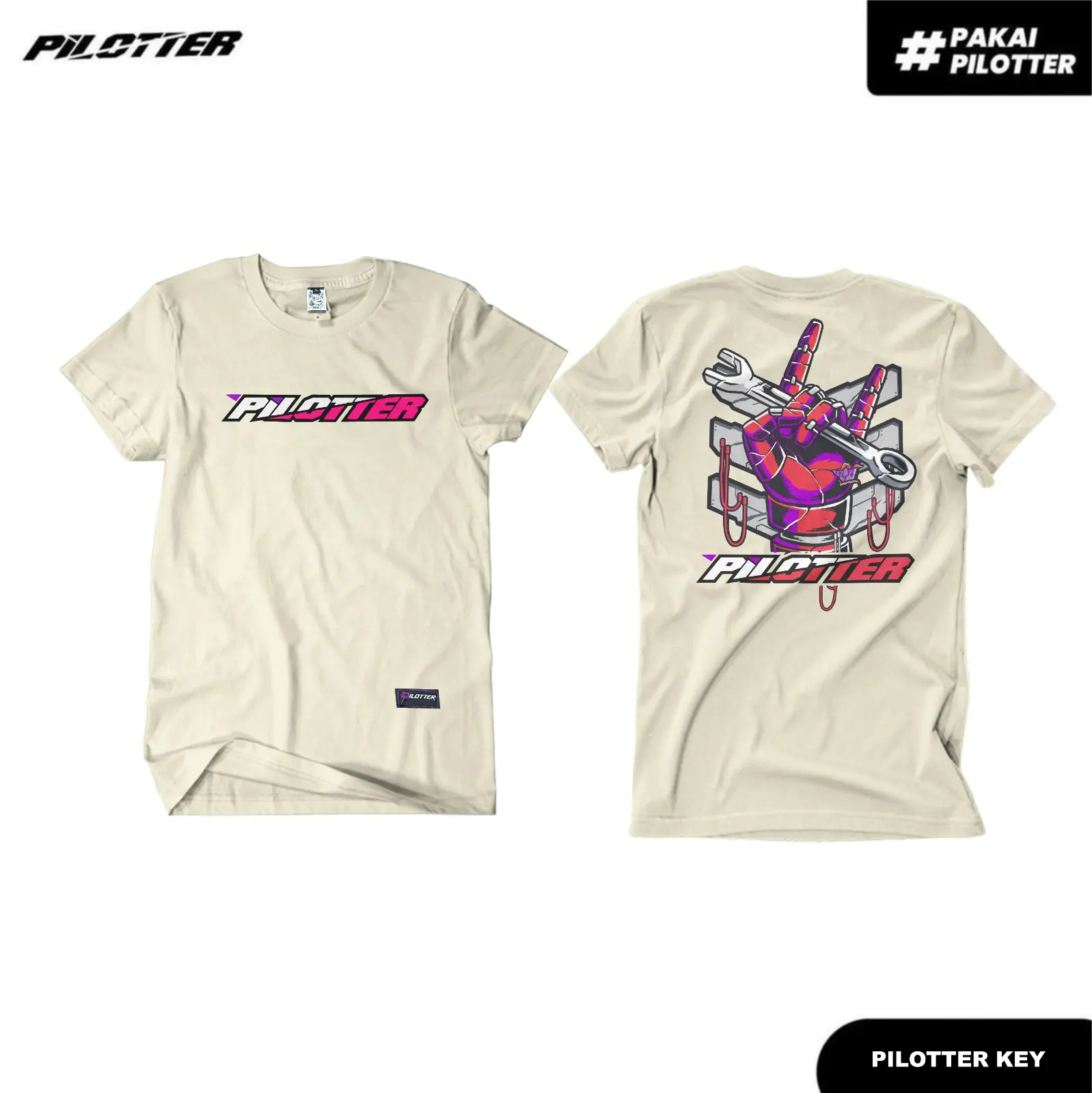 KAOS PILOTTER KEY CREAM ORIGINAL
