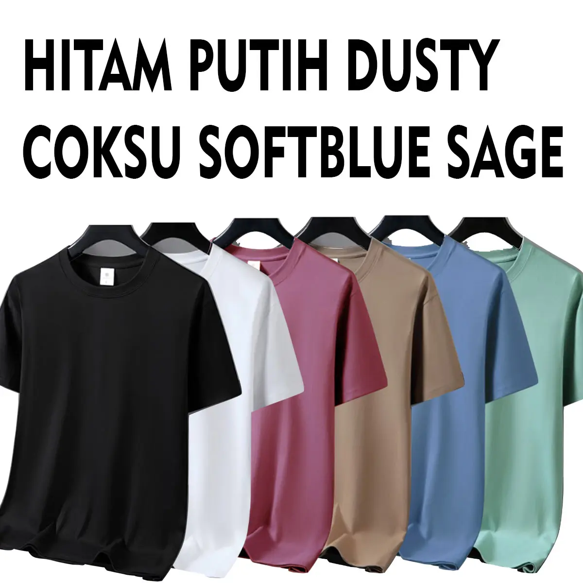 HITAM PUTIH DUSTY COKSU SOFTBLUE SAGE