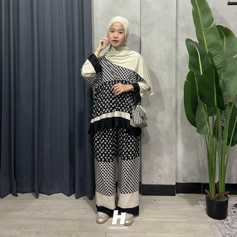 SETELAN ONE SET RUFFLE RAYON 4