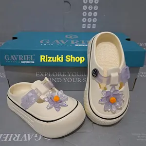Sendal Sepatu Karet Anak Perempuan Motif Bunga Terbaru Sendal Selop Anak Perempuan