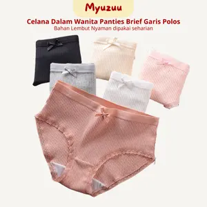MYUZUU Celana Dalam Wanita CD542 CD Polos Pita Panties Brief Bahan Katun Nyaman Lembut Pendek