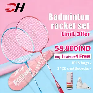 Raket Bulu Tangkis Original 2PCS Alloy Set Raket Bulu Tangkis Ultra Ringan Tahan Lama Dewasa/Anak-Anak Pelatihan Olahraga Siswa