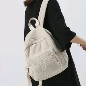 Tas ransel coduroy/corduroy sekolah/kampus/hangout Wanita/pria murah