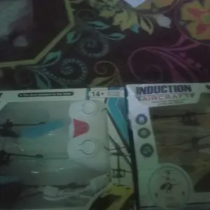Mainan Helikopter Remote Control RC Terbang Sensor Tangan LED USB Cas Anak Anti Banting