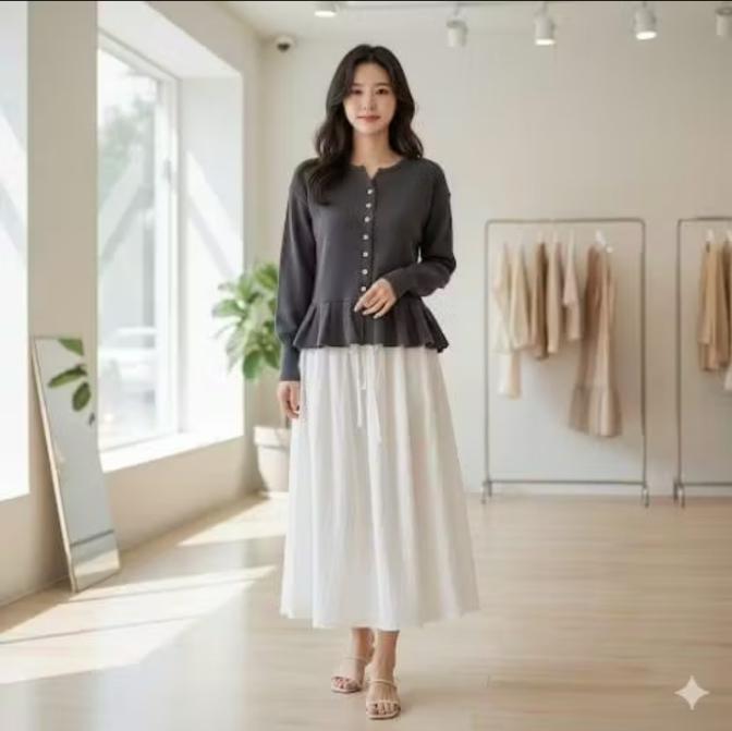 Alana Cardigan Rampel Kancing Flower Tebal Premium dengan Desain Elegan dan Nyaman untuk Tampilan Stylish Anda