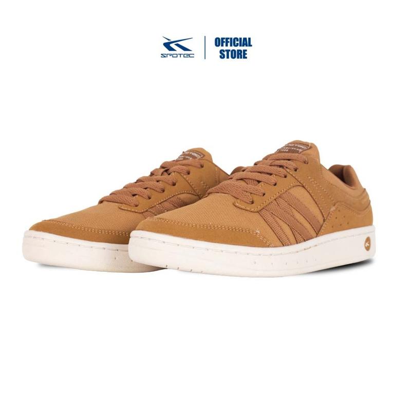 Spotec Sneakers Tetra Sepatu Sneakers Pria Wanita - Coklat Tua Putih 2