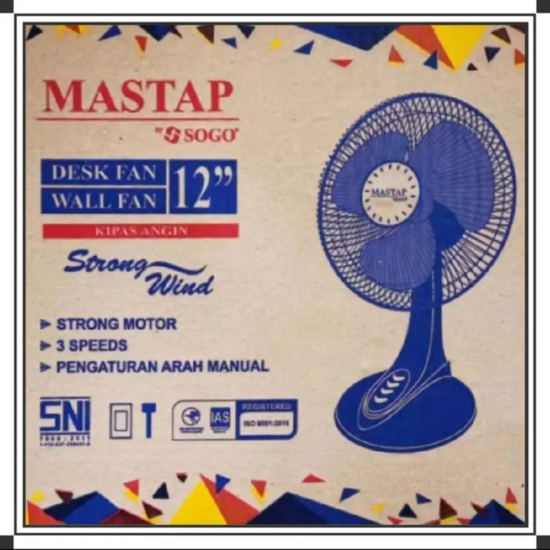 deskfan mastap 12inchi 2in1 bisa wallfan bisa deskfan 4