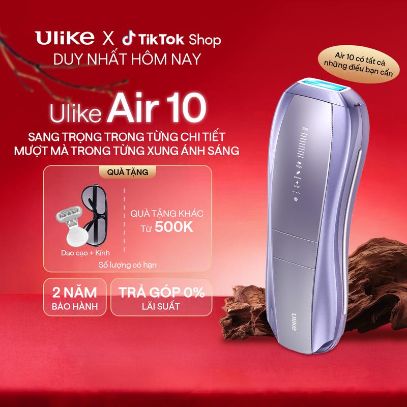   KOL  Máy triệt lông Ulike Air 10 công nghệ làm mát Ice Cooling IPL Sapphire Tím - Công nghệ Đèn kép Dual Light 
