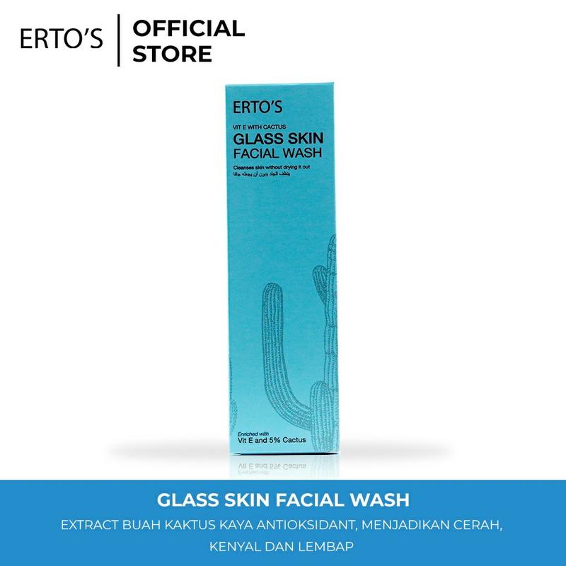 Ertos Glass Skin Facial Wash Membersihkan Kotoran Muka 2