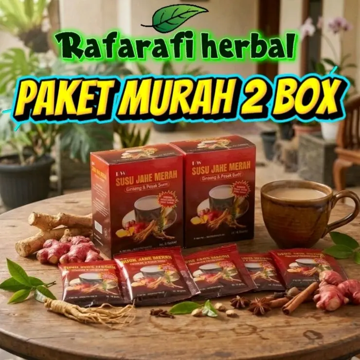 Paket Hemat 2 Box Susu Jahe Merah Ginseng Pasak Bumi Isi 10 Sachet