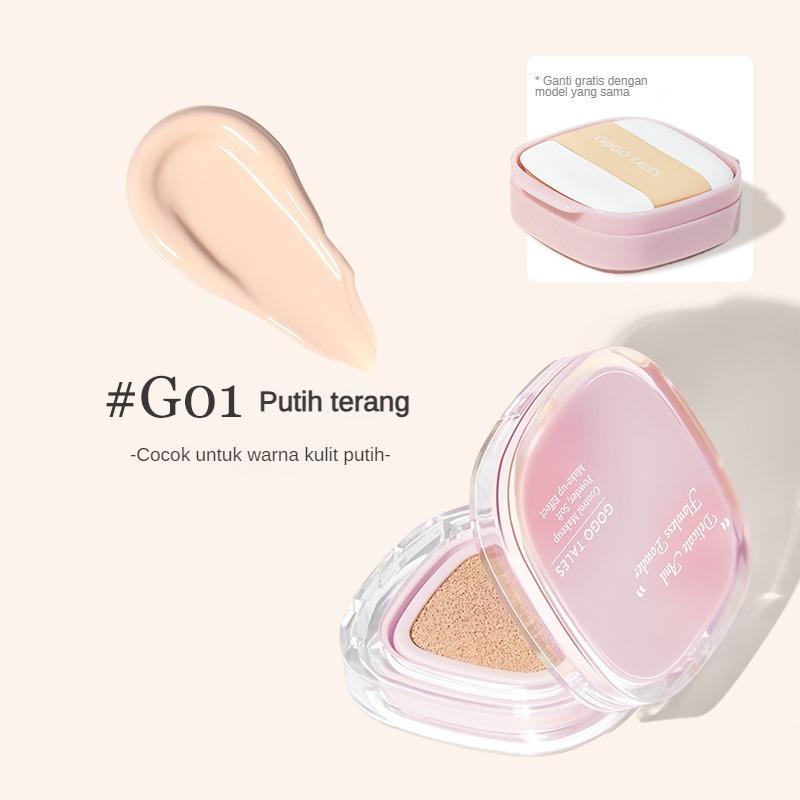 「BPOM」COD｜GOGO TALES Lightweight Air Cushion Berikan tingkat perban kulit, perawatan Beberap Pasukan khusus di industri bantalan udare Kotak Persegi Kecil yang Mengubah Intia bahan Perawatan Kulit Concealer Foundation Wajah