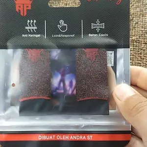 (Sarung Jempol AP King V2 X BSK Pian) Aksesoris Gaming Anti Keringat, Logo Reflectif Hologram & Licin Banget Untuk Game Free Fire & Mobile Legends By Andra ST