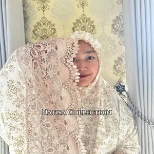 Mukena Dewasa Katun Foil Renda Bawah