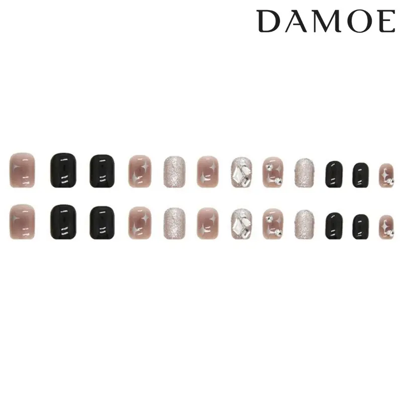 [FREE NAIL TOOLS] - QH-077 - Damoe Barbie Nail Art Kuku Palsu Premium Collection Tahan Lama Tahan Air 4
