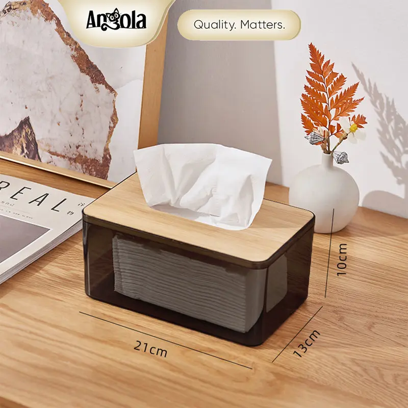 Angola Shop Kotak Tissue aesthetic  D43 Tissue Box  /Box Tissue Minimalis / Wadah Tisu Tempat Tisu Minimalis/ Dengan Tutup Plastik Kotak Tisu aesthetic 4