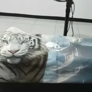 White Tiger Wall Tapestry, soft and comfortable, stylish, suitable for decorating your home, office, or party background. An ideal gift for holidays. Made from durable wall fabric with tiger decoration.