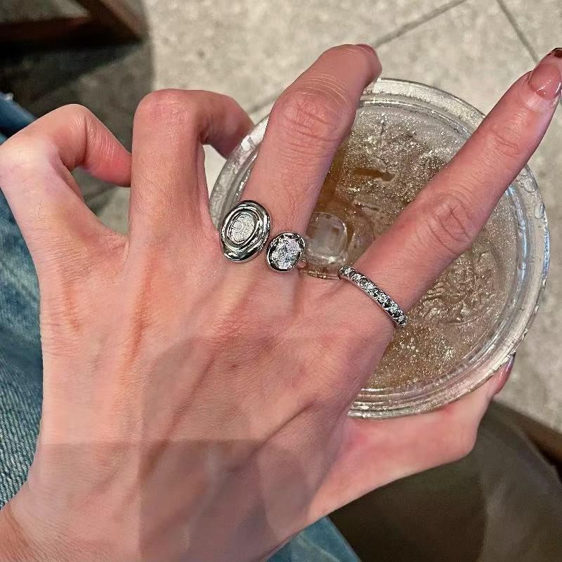 Cincin Berlian Geometrik, Gaya Retro, Mampu Milik dan Mewah, Rekaan Mobius, Elegan dan Mewah, Cincin Terbuka, Fesyen 5
