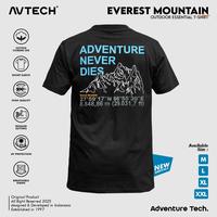 Gambar AVTECH - T-Shirt Kaos Lengan Pendek Pria Wanita Outdoor Casual Cotton Combed - EVEREST MOUNTAIN - Hitam, M dari Avtech Adventure Technology Kota Administrasi Jakarta Timur 3 Tokopedia
