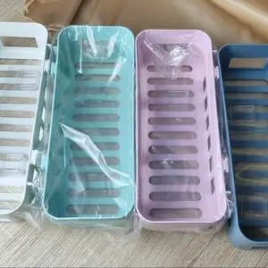 rak sudut kotak panjang serbaguna rak sabun holder kamar mandi multifungsi