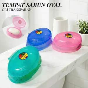 Tempat Sabun Oval Transparan Tempat Sabun Batang Kotak Sabun Alat Mandi