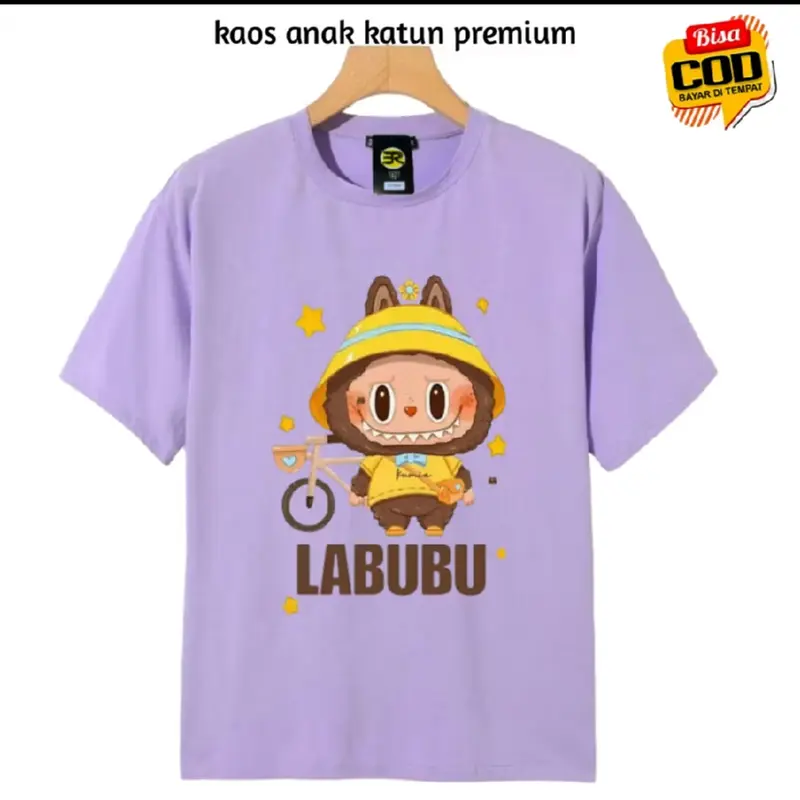 Baju Kaos Labubu Viral Anak Perempuan Laki-laki Premium Lengan Pendek - Kaos Anak Labubu 3