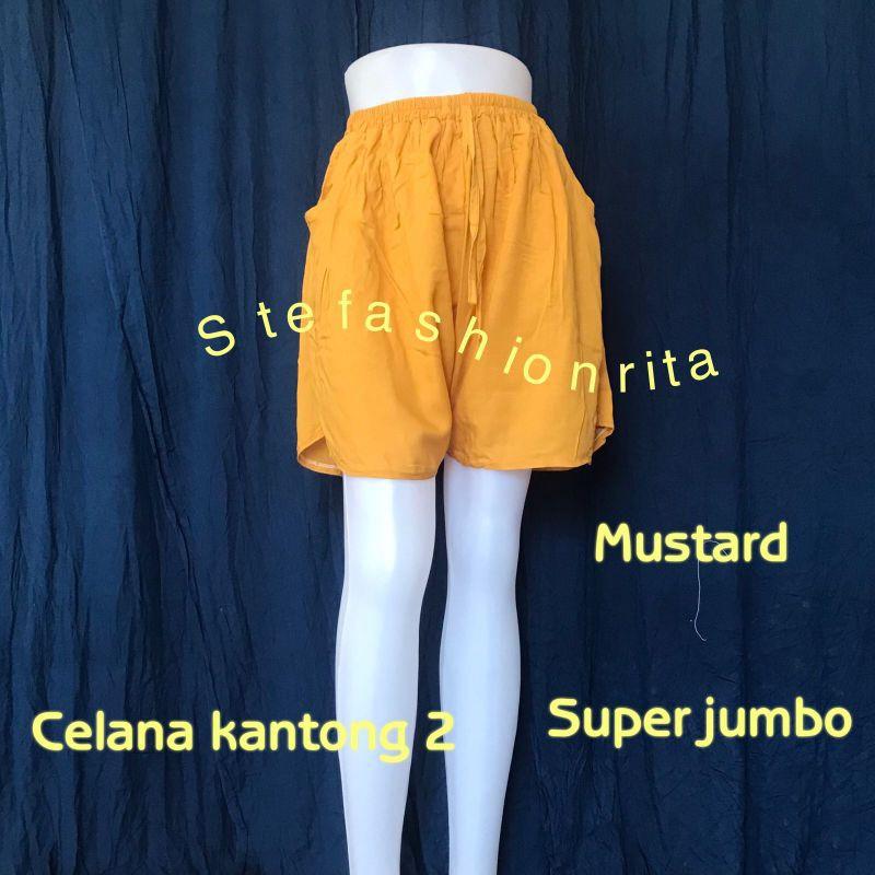 Celana Bali/ celana kantong jumbo xxl Santai Rayon Pendek 0