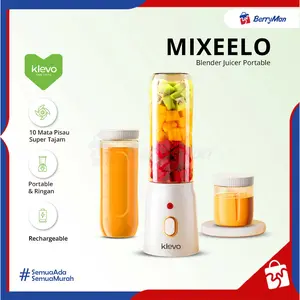 KLEVO MIXEELO Blender Jus Buah Portable 10 Mata Pisau Stainless Steel Mini Juicer Cup 450 ML Rechargeable