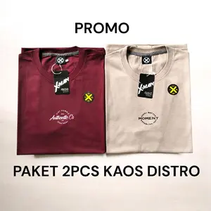 PAKET 2PCS 50RB KAOS DISTRO MOTIF SIMPEL PRIA WANITA SEMI KATUN 24S Size M-L-XL-XXL-XXXL // T-SHIRT CASUAL NYAMAN UNISEX