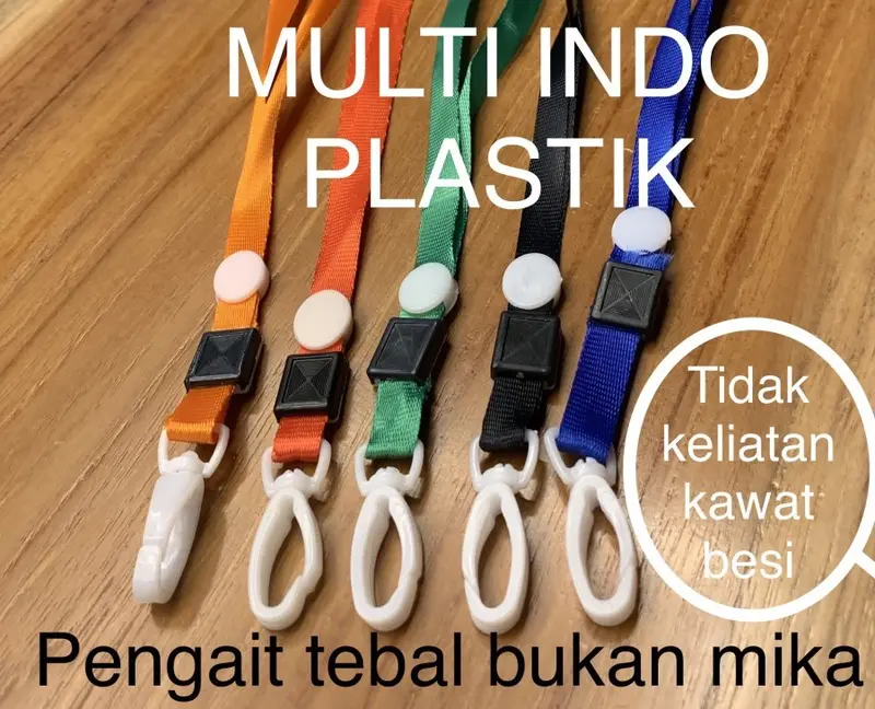 tali panitia lanyard 1cm/Warna HITAM /tali id card/tali nametag/ 0