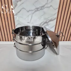 Klakat Bulat 3 Susun Kukusan Dimsum Bahan Stainless Steel Ukuran 30 - 40 cm