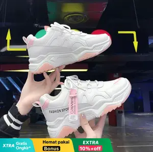 Sepatu sneakers JINTU WANWO wanita Casual Shoes Pink