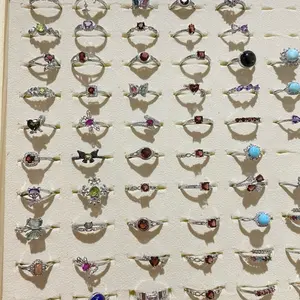 Bonnebien Cincin Copper dengan Lapisan Silver Plated - Produk dengan Pilihan Variasi Warna dan Desain yang Menarik