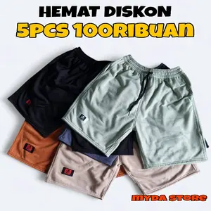 100ribu 5PCS Celana Santai  Celana Penek Fleece Pria Wanita Dewasa Shorts  Distro Nyaman   Keren Pendek Lembut Muda