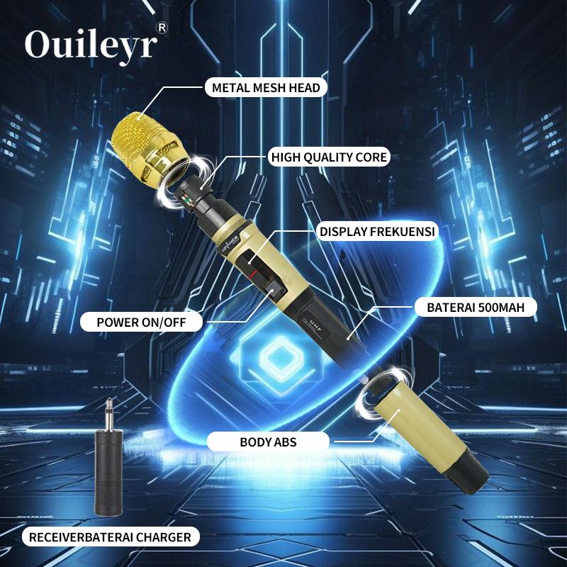 Tanpa Kabel Mikrofon Bisa di    MikrofonNirkabel Profesional UHF MikrofonVariasi Pengisian Tipe Charging Mic Karaoke Wireless Mikrofon