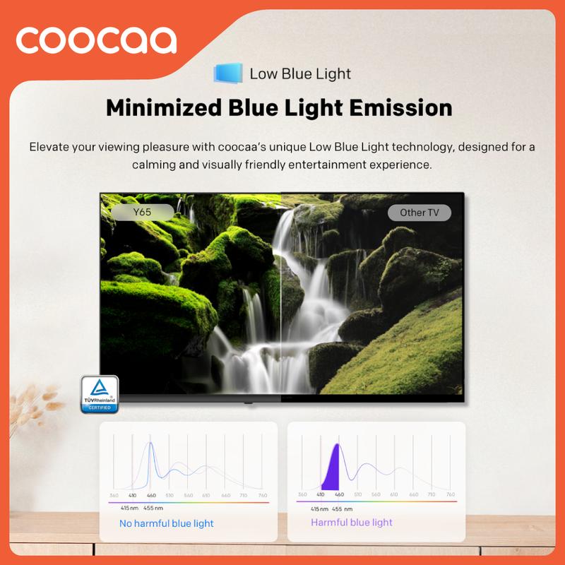 [MAY MEGA SALE] COOCAA Y65 Layar TV 50 Inch 4K Google TV - Find my remote - Flicker Free - Low Blue Light - HDR 10 Chameleon Extreme 2.0 - Bluetooth 5.1 - Dolby Audio + DTS - TV Digital tanpa STB 50Y65 3