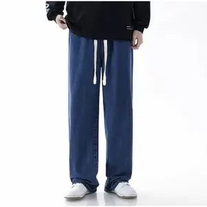 (UNISEX) Highwaist Oversize Baggy Loose Weekend Jeans KOREAN BAGGY STRAIGHT JEANS denim Bahan Denim Nyaman Oversize Panjang Santai Casual Skinny Slim Fit Desain Pinggang Karet Kantong Lebar loose
