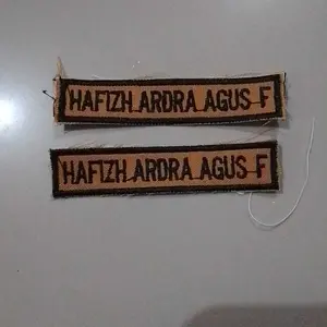 nama dada sekolah,nama bordir,nama dada bordir