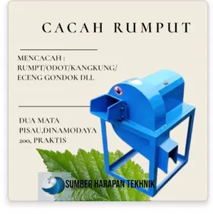 mesin cacah rumput/kangakung/Enceng gondok/odot/sayuran/untuk ternak entok/kambing/unggas/lengkap tinggal pakai/ekonomis dan praktis