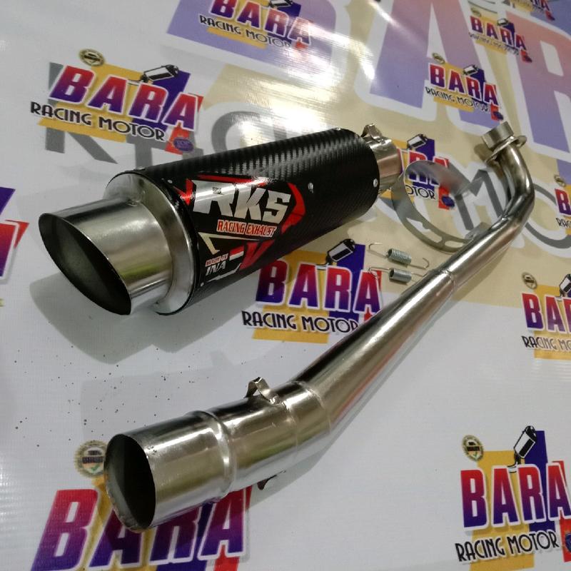 Knalpot Racing Fanterra carbon Motor= Shogun lama,Shogun R,Shogun 125 sp,Smash,Titan Motor Motorcycle 1