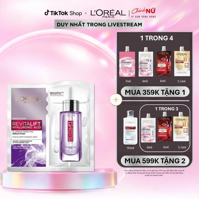 Mặt nạ kết hợp serum căng mịn Revitalift Fresh Mix Plumping Serum