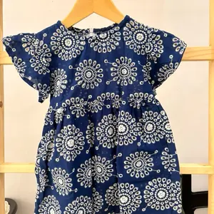 dress anak katbol warna navy tanpa furing by little nonana