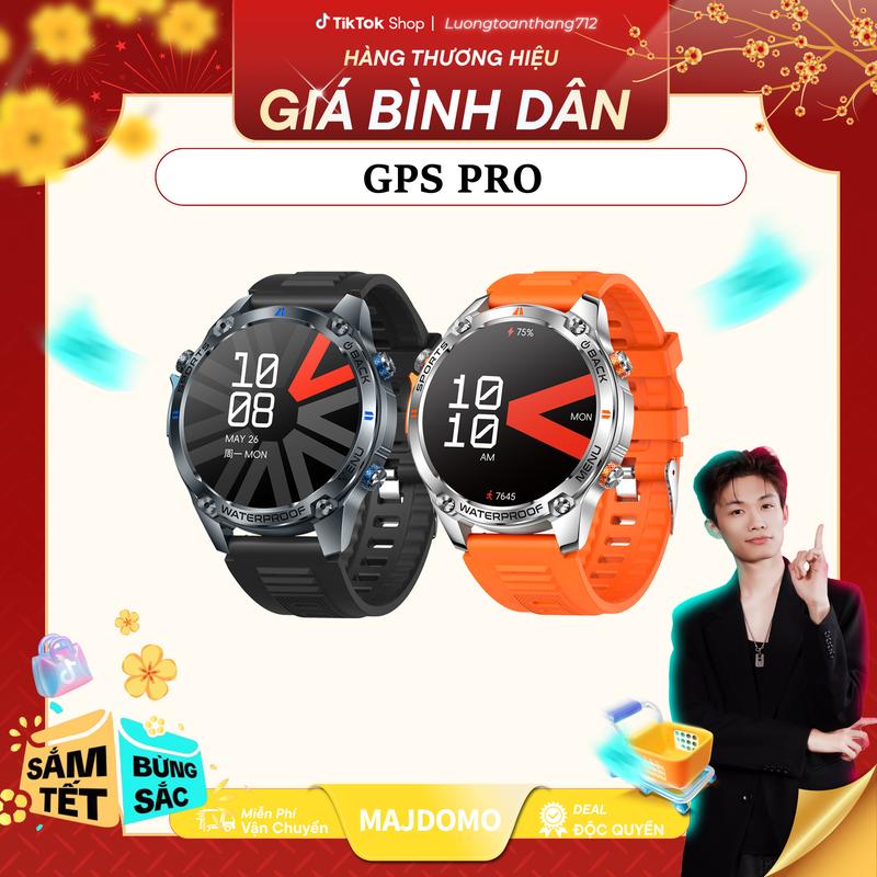   MAJDOMO x Luongtoanthang712 MAJDOMO Đồng Hồ Thông Minh GPS Pro Chống Nước 5ATM Màn Hình AMOLED 1.43 inch 100 Chế Độ Thể Thao Đo Nhịp Tim SpO2 Giấc Ngủ Nhắc Nhở Chu Kỳ GPSpro 