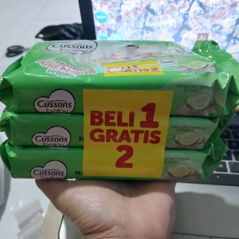 Paket Beli 1 Gratis 2 Tisu Basah Cussons Baby - Tissue Bayi, 45 Lembar - Wipes 2